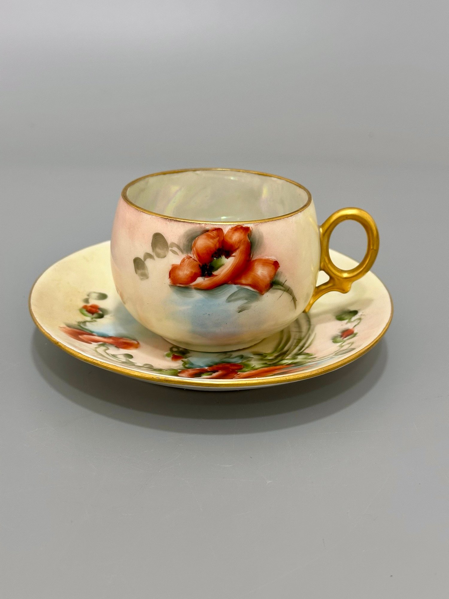 Alman El Boyama Koleksiyonluk Fincan (1900-910) - Görsel 4