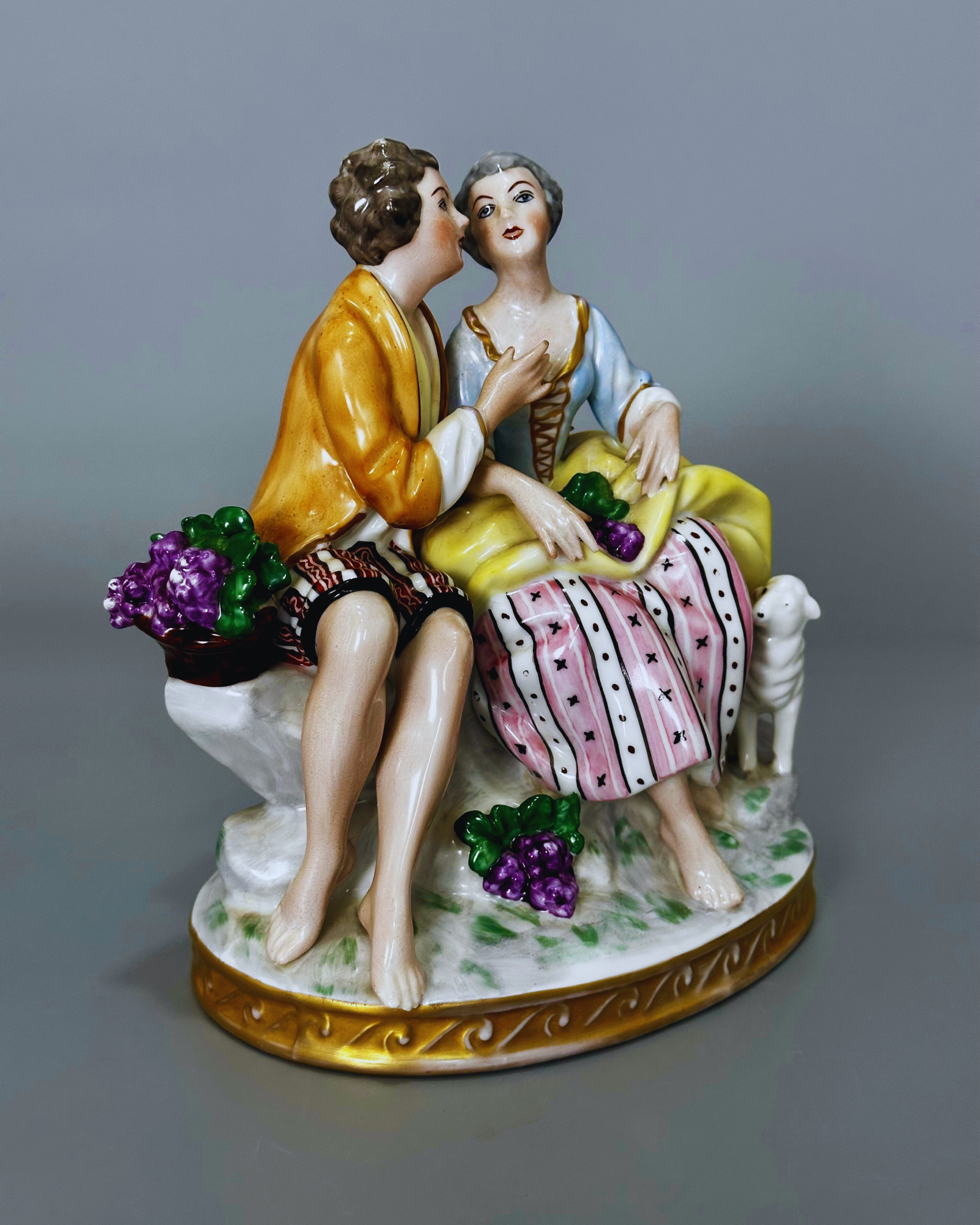 Alman Romantik Çift Porselen Biblo - Görsel 6