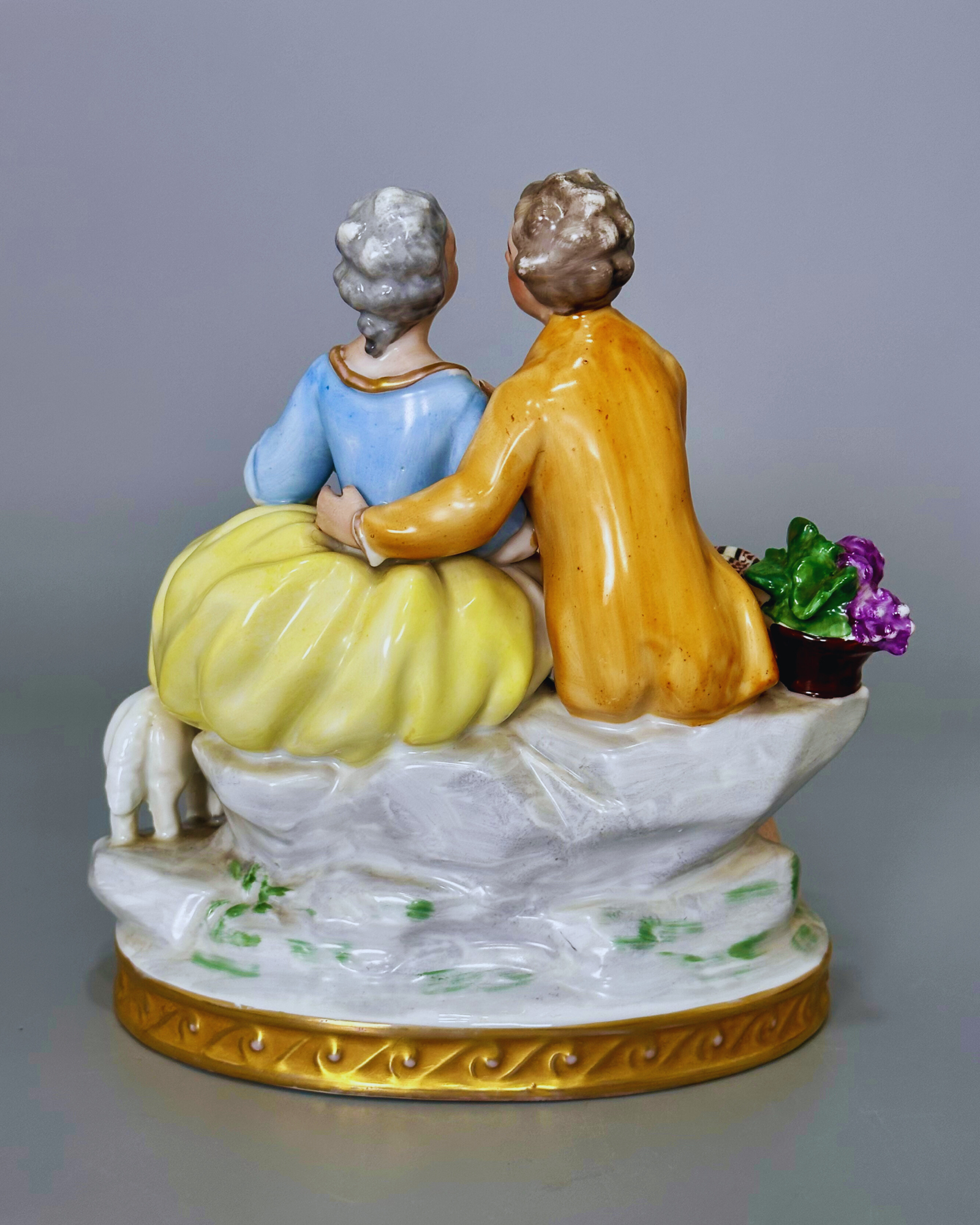 Alman Romantik Çift Porselen Biblo - Görsel 5