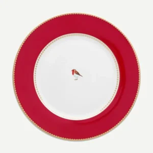 Kırmızı Porselen Yemek Tabağı 26,5 Cm Love Birds Collection by Pip Studio