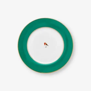 Yeşil Porselen Kahvaltı Tabağı 21 Cm Love Birds Collection by Pip Studio