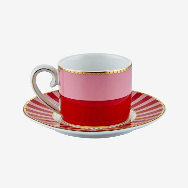 Kırmızı Porselen Kahve Fincanı 125 ml Love Birds Collection by Pip Studio - Görsel 3