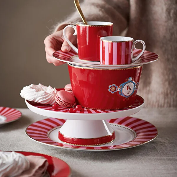 Pembe Porselen Kek Standı 24 Cm Love Birds Collection by Pip Studio - Görsel 4