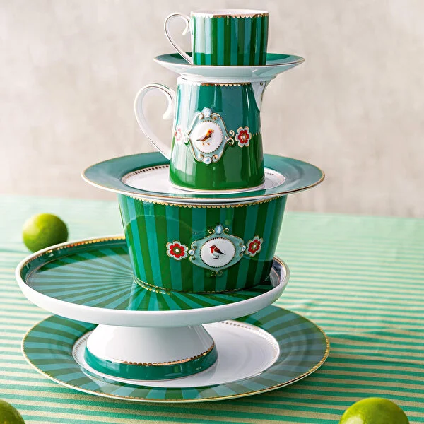 Yeşil Porselen Kase 15 Cm Love Birds Collection by Pip Studio - Görsel 4