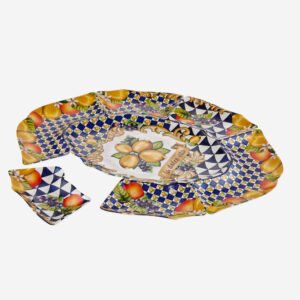 Mavi Melamin Meze Tabağı 7 Parça Capri Collection by Chiara Alessi