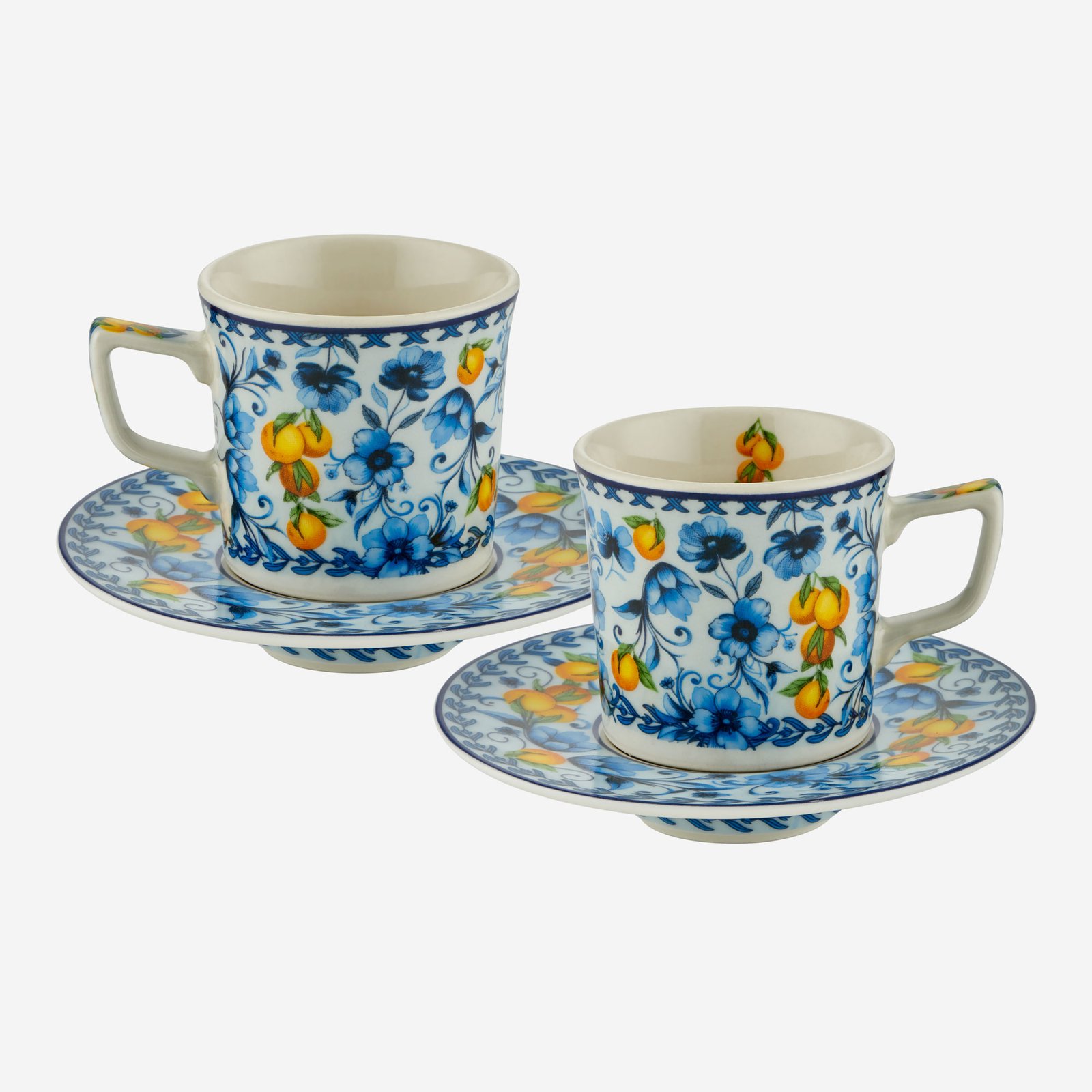 Mavi Porselen Kahve Fincan Seti 120 Ml Arancia Collection by Chiara Alessi - Görsel 7