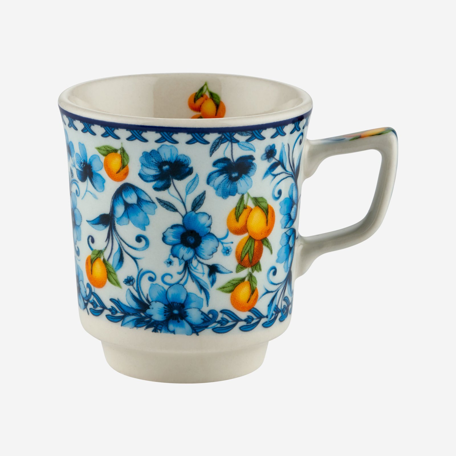 Mavi Porselen Kahve Fincan Seti 120 Ml Arancia Collection by Chiara Alessi - Görsel 10