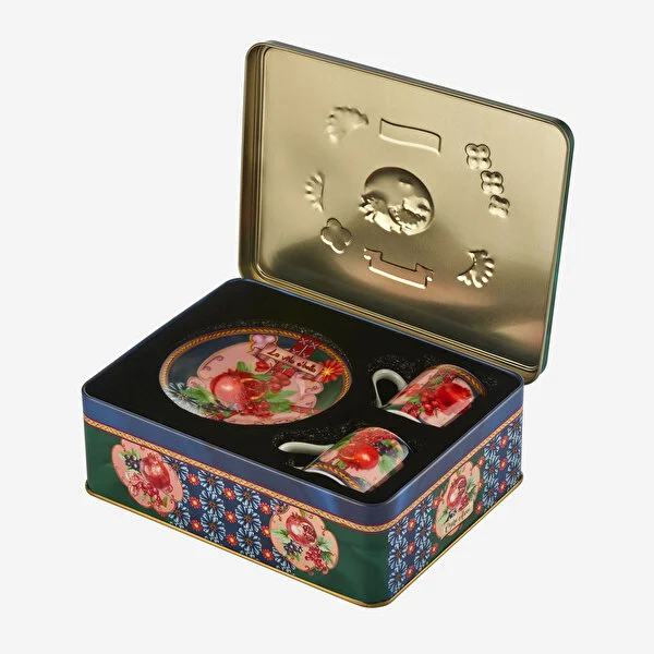 Mavi Yeşil Porselen Kahve Fincan Seti 120 Ml Capri Collection by Chiara Alessi