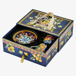 Mavi Porselen Kahve Fincan Seti 120 Ml Capri Collection by Chiara Alessi